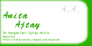 anita ajtay business card